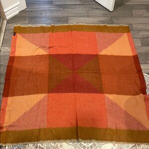 Zara Multicolor Geometric Square Scarf